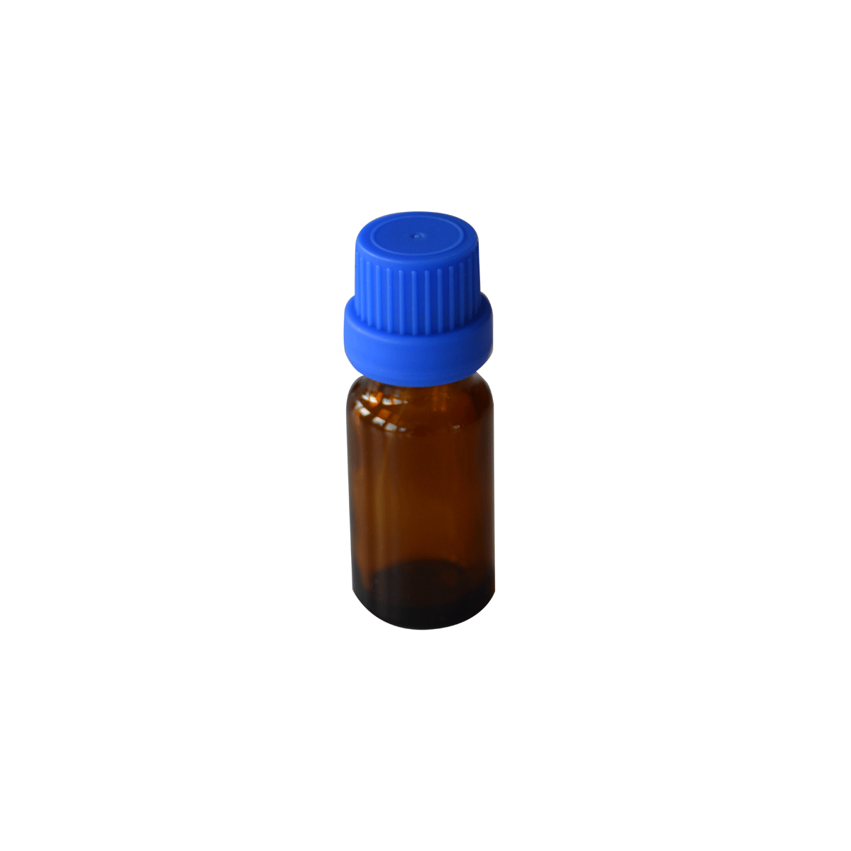 Gewindeflaschen Braunglas mit Tropfeinsatz und Deckel blau 10ml 20 Stk