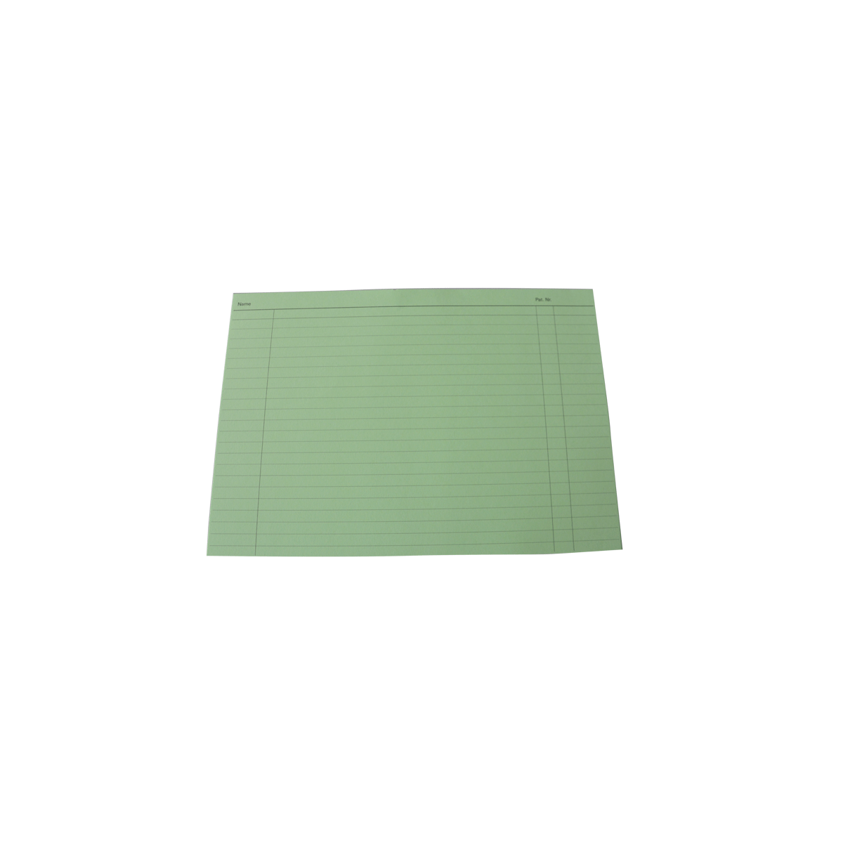 Einlageblätter für Patientenkarten grün A5  20 Stk