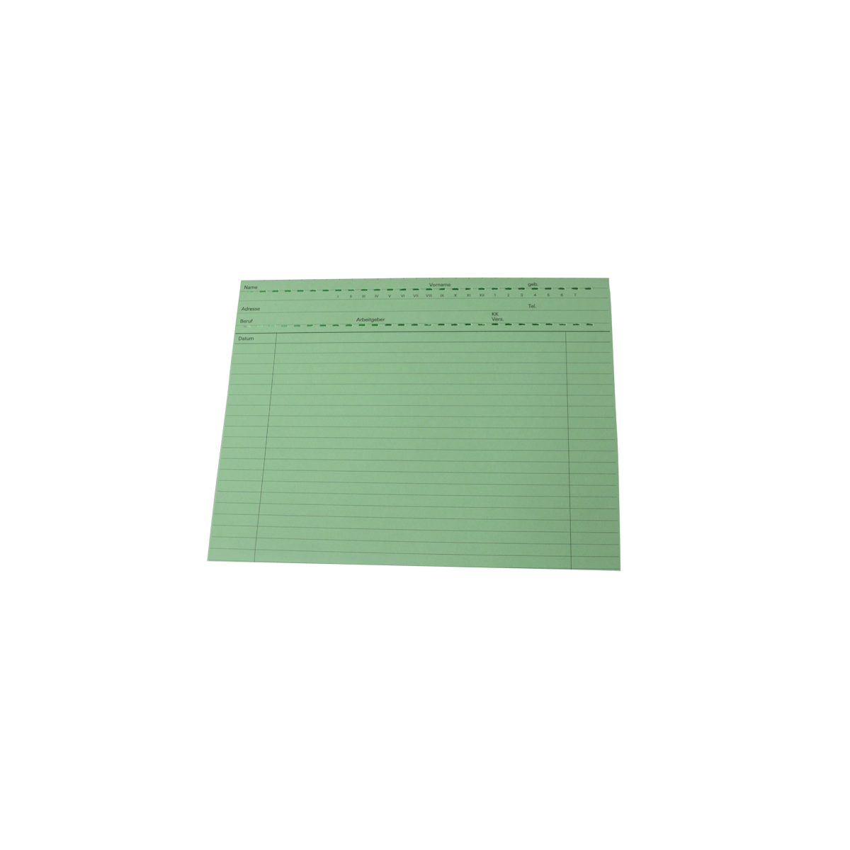 Patientenkarten grün A5 20 Stk