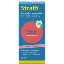 Strath Iron natürliches Eisen mit Kräuterhefe 30 Tabletten