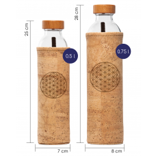 Flaska Trinkflasche mit Korkschutzhülle in 4 verschiedenen Sujets