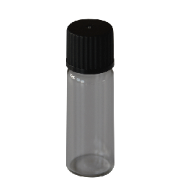 Gewindeflaschen Klarglas mit Deckel schwarz 2.3g 100 Stk